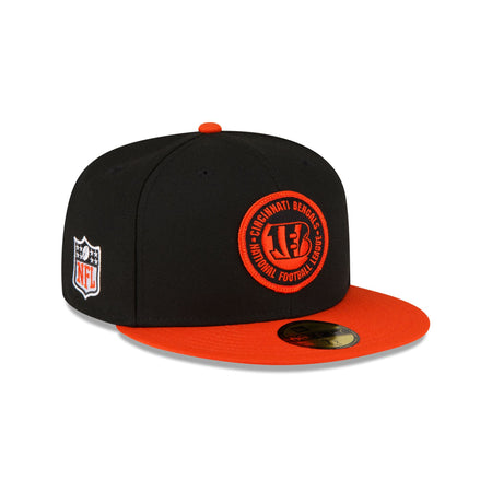 Cincinnati Bengals 2023 Sideline Team Patch 59FIFTY Fitted Hat