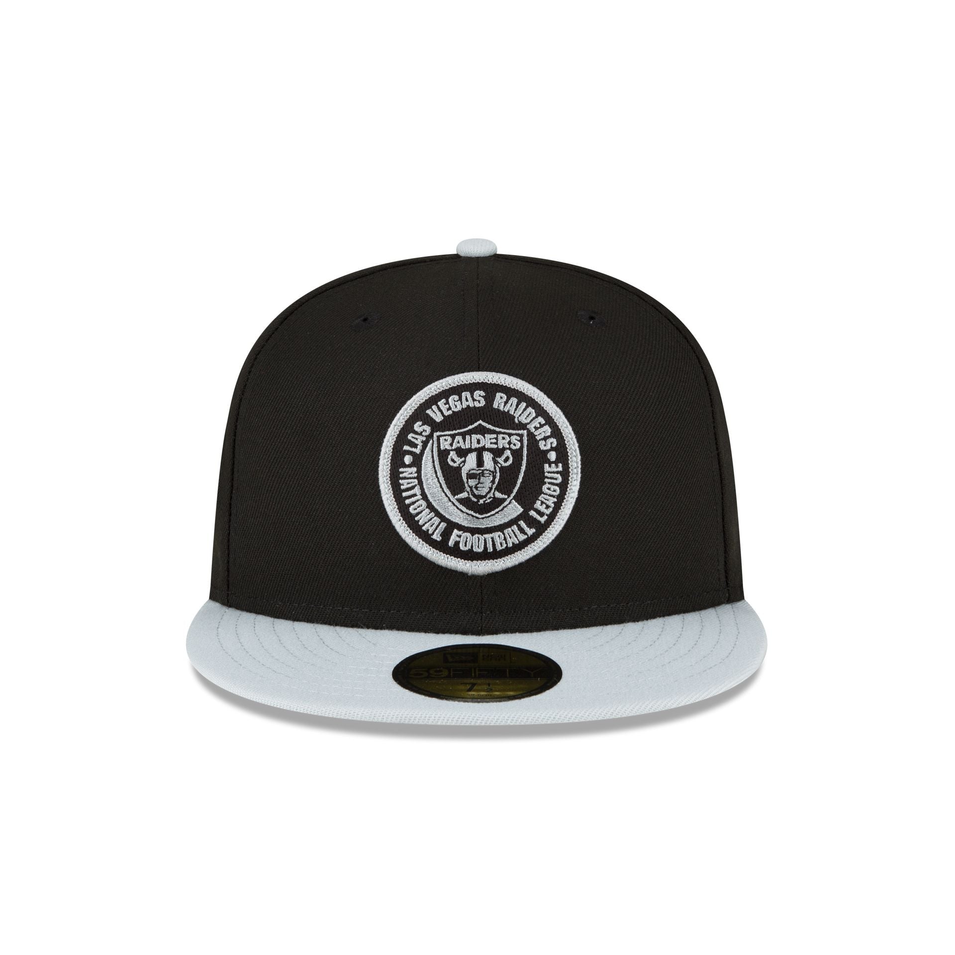 Las Vegas Raiders 2023 Sideline Team Patch 59FIFTY Fitted Hat, Black - Size: 7 1/2, NFL by New Era