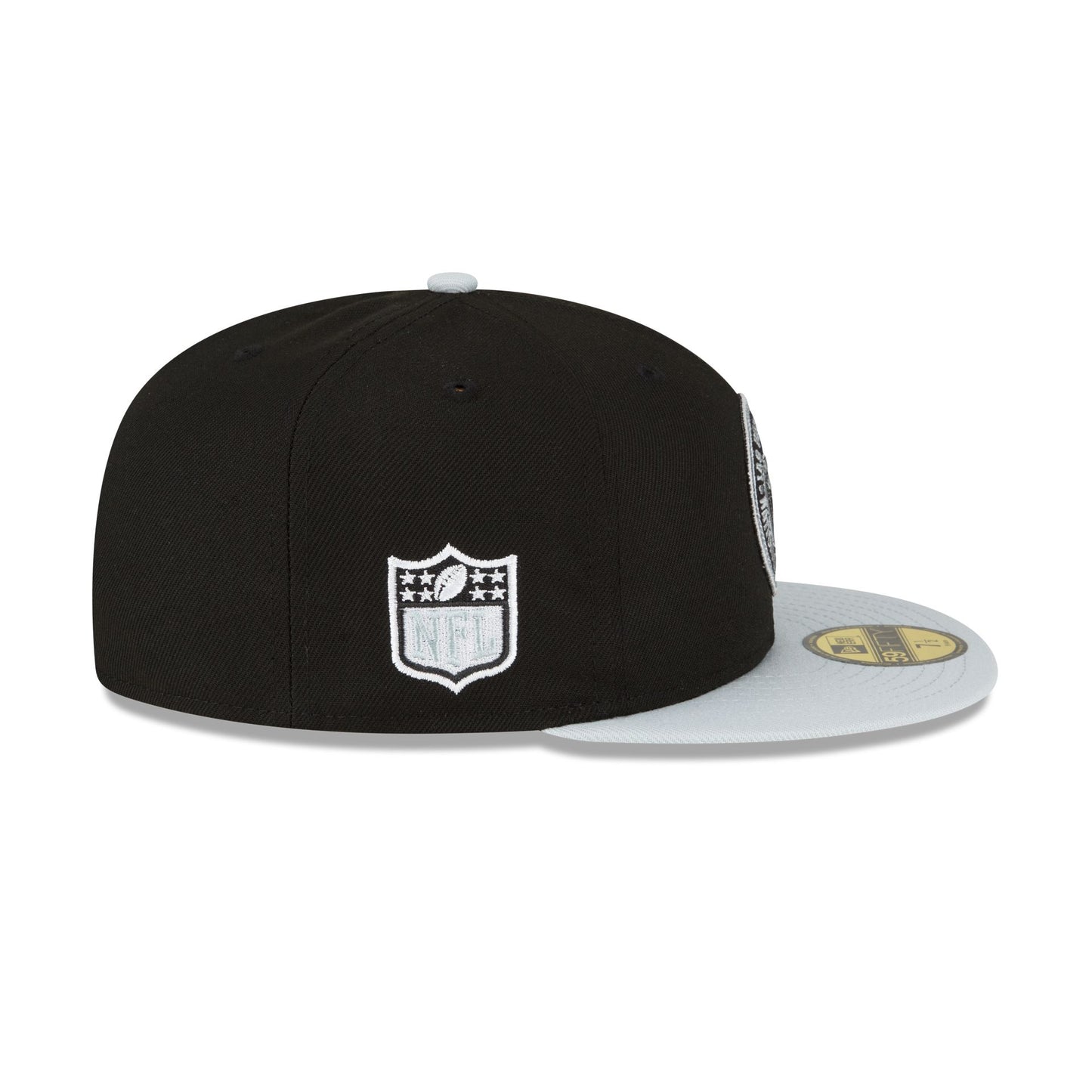 Men's New Era Gray/Black Las Vegas Raiders 2023 Sideline 59FIFTY Fitted Hat