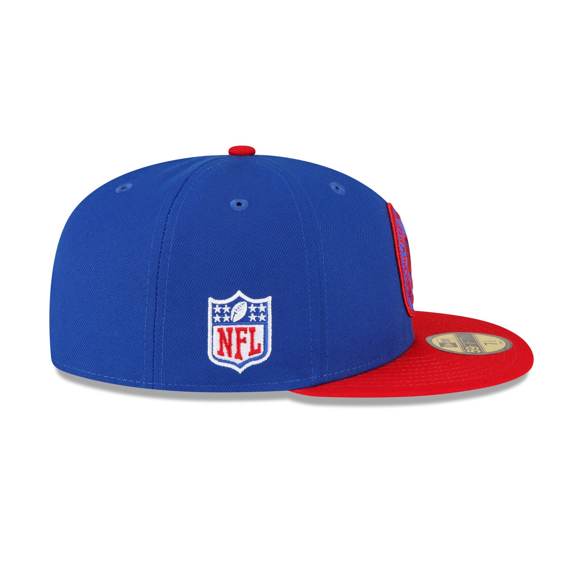 New York Giants 2023 Sideline Team Patch 59FIFTY Fitted Hat, Blue - Size: 7, NFL by New Era