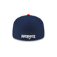 New England Patriots 2023 Sideline Team Patch 59FIFTY Fitted Hat