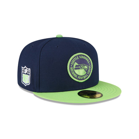 Seattle Seahawks 2023 Sideline Team Patch 59FIFTY Fitted Hat