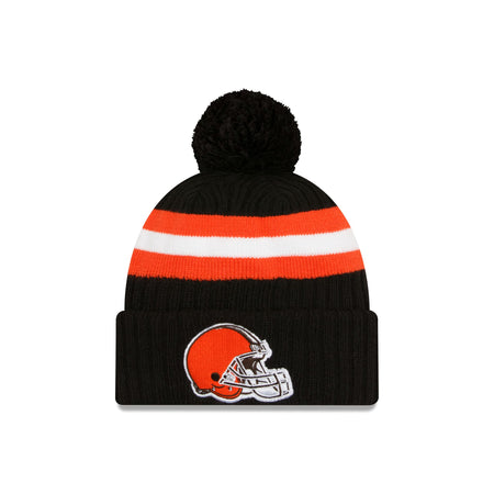 Cleveland Browns 2023 Cold Weather Black Pom Knit Hat