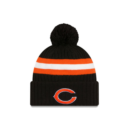 Chicago Bears 2023 Cold Weather Black Pom Knit Hat