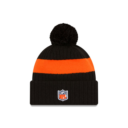 Denver Broncos 2023 Cold Weather Black Pom Knit Hat