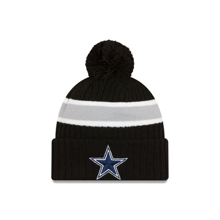 Dallas Cowboys 2023 Cold Weather Black Pom Knit Hat
