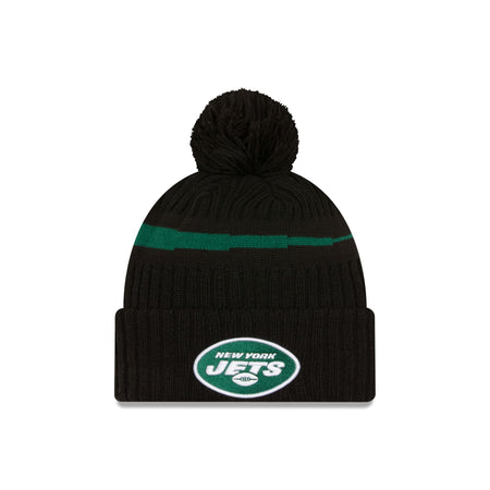 New York Jets 2023 Cold Weather Black Pom Knit Hat