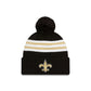 New Orleans Saints 2023 Cold Weather Black Pom Knit