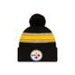 Pittsburgh Steelers 2023 Cold Weather Black Pom Knit