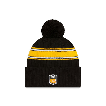 Pittsburgh Steelers 2023 Cold Weather Black Pom Knit Hat