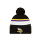 Minnesota Vikings 2023 Cold Weather Black Pom Knit