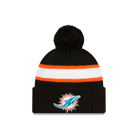 Miami Dolphins 2023 Cold Weather Black Pom Knit Hat