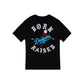 Born X Raised Los Angeles Dodgers Logo Black T-Shirt