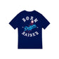Born X Raised Los Angeles Dodgers Logo Blue T-Shirt