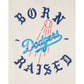Born X Raised Los Angeles Dodgers Logo White T-Shirt