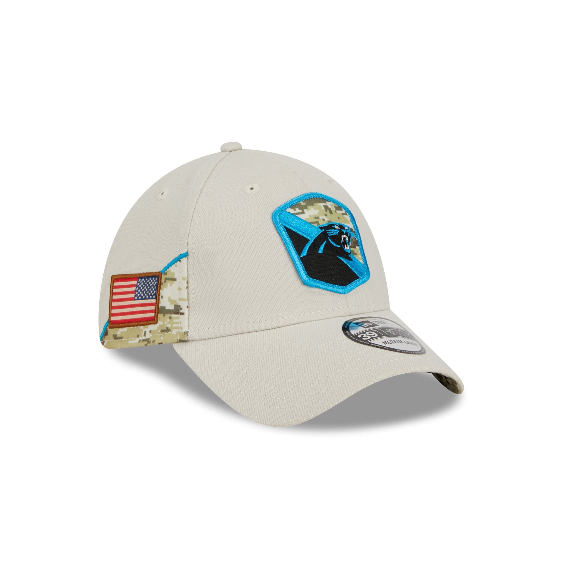 Carolina Panthers 2023 Salute to Service 39THIRTY Stretch Fit Hat – New ...