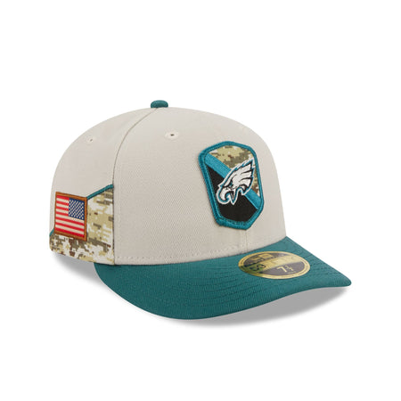 Philadelphia Eagles 2023 Salute to Service Low Profile 59FIFTY Fitted Hat