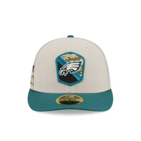 Philadelphia Eagles 2023 Salute to Service Low Profile 59FIFTY Fitted Hat