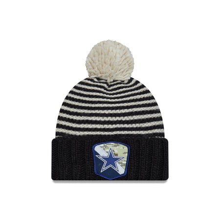 Dallas Cowboys 2023 Salute to Service Women's Pom Knit Hat