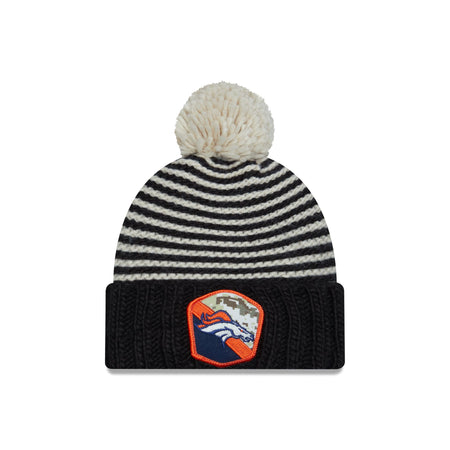 Denver Broncos 2023 Salute to Service Women's Pom Knit Hat