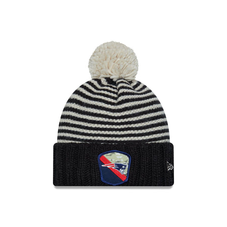 New England Patriots 2023 Salute to Service Women's Pom Knit Hat