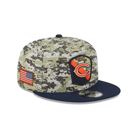 Chicago Bears 2023 Salute to Service Camo 9FIFTY Snapback Hat