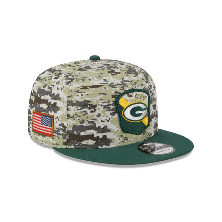 Green Bay Packers 2023 Salute to Service Camo 9FIFTY Snapback Hat