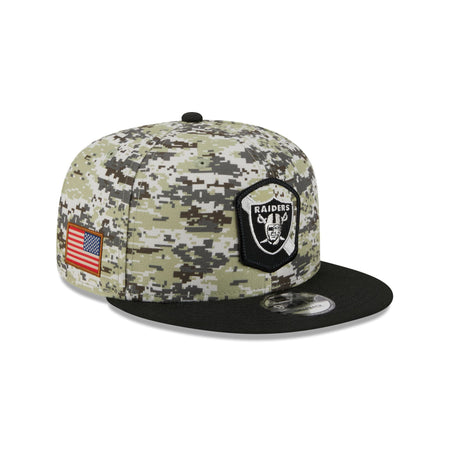 Las Vegas Raiders 2023 Salute to Service Camo 9FIFTY Snapback Hat