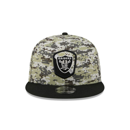 Las Vegas Raiders 2023 Salute to Service Camo 9FIFTY Snapback Hat