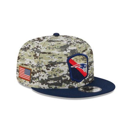 New England Patriots 2023 Salute to Service Camo 9FIFTY Snapback Hat