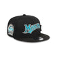 Miami Marlins Post-Up Pin 9FIFTY Snapback Hat