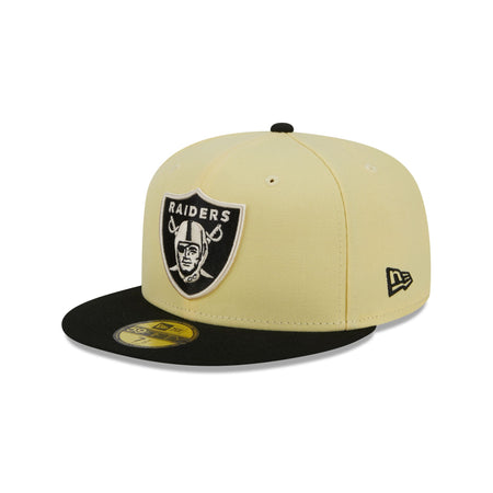 Las Vegas Raiders Soft Yellow 59FIFTY Fitted Hat