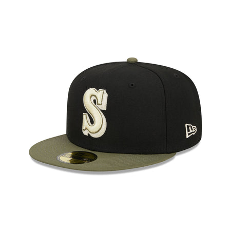 Seattle Mariners Khaki Green 59FIFTY Fitted Hat