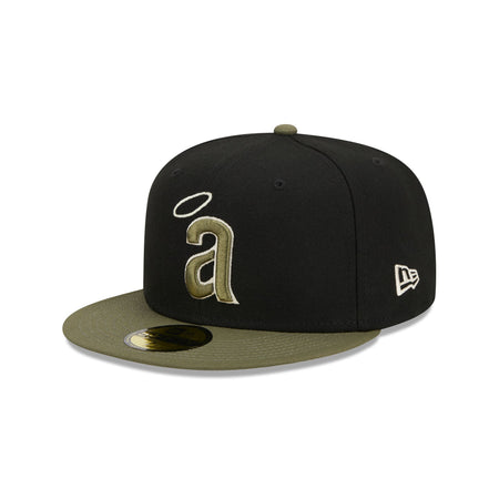 Los Angeles Angels Khaki Green 59FIFTY Fitted Hat