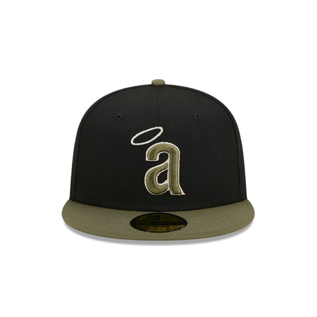 Los Angeles Angels Khaki Green 59FIFTY Fitted Hat