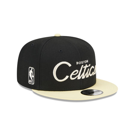 Boston Celtics Pale Yellow Visor 9FIFTY Snapback Hat