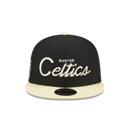 Boston Celtics Pale Yellow Visor 9FIFTY Snapback Hat