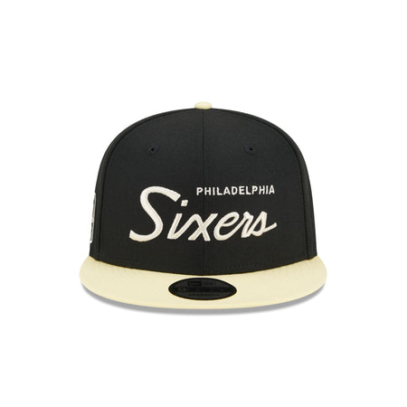 Philadelphia 76ers Pale Yellow Visor 9FIFTY Snapback Hat
