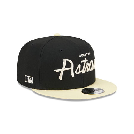Houston Astros Pale Yellow Visor 9FIFTY Snapback Hat