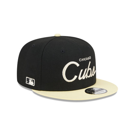 Chicago Cubs Pale Yellow Visor 9FIFTY Snapback Hat