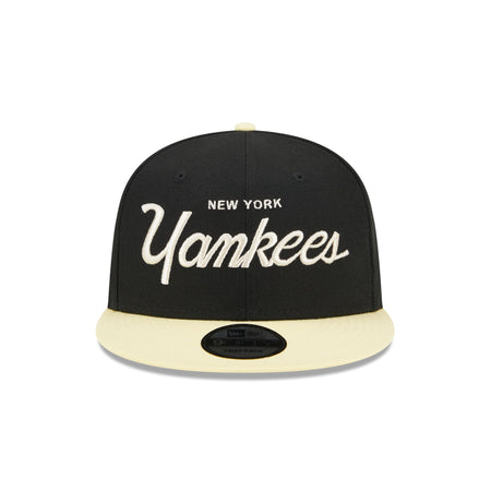 New York Yankees Pale Yellow Visor 9FIFTY Snapback Hat