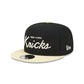 New York Knicks Pale Yellow Visor 9FIFTY Snapback Hat