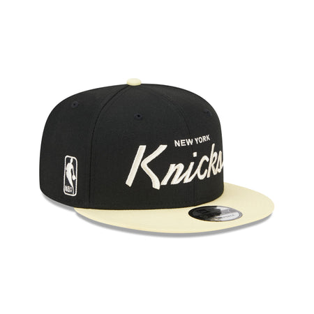 New York Knicks Pale Yellow Visor 9FIFTY Snapback Hat