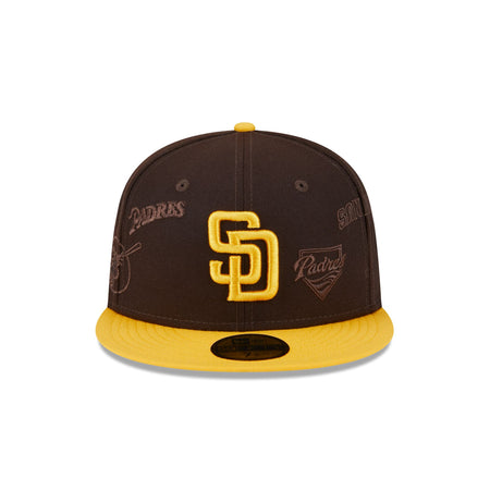 San Diego Padres Multi Logo 59FIFTY Fitted Hat