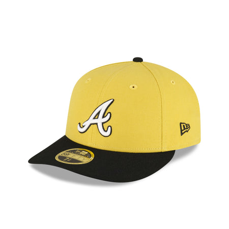 Atlanta Braves Chartreuse Crown Low Profile 59FIFTY Fitted Hat