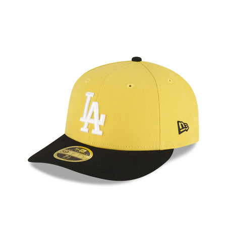 Los Angeles Dodgers Chartreuse Crown Low Profile 59FIFTY Fitted Hat