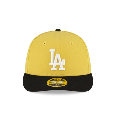 Los Angeles Dodgers Chartreuse Crown Low Profile 59FIFTY Fitted Hat