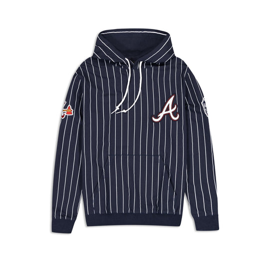 Atlanta Braves Logo Select Pinstripe Hoodie - New Era Cap