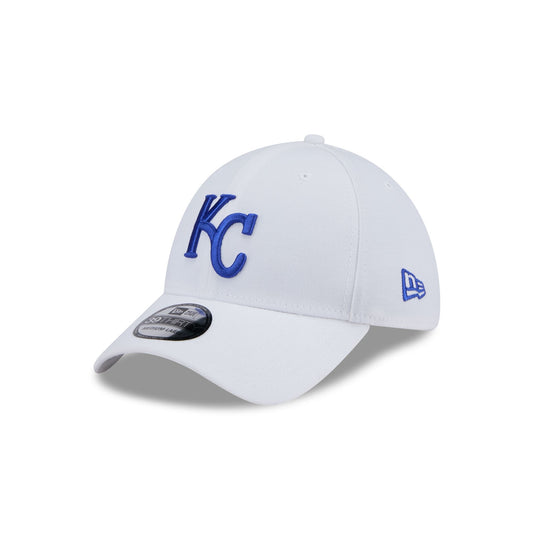Kansas City Royals Optic White 39THIRTY Stretch Fit Hat - New Era Cap