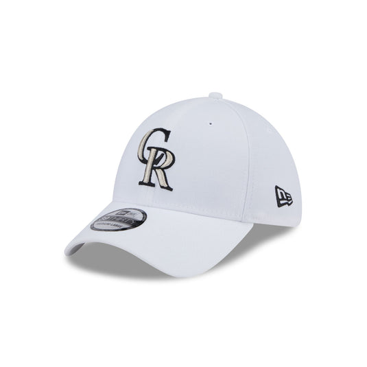 Colorado Rockies Optic White 39THIRTY Stretch Fit Hat - New Era Cap